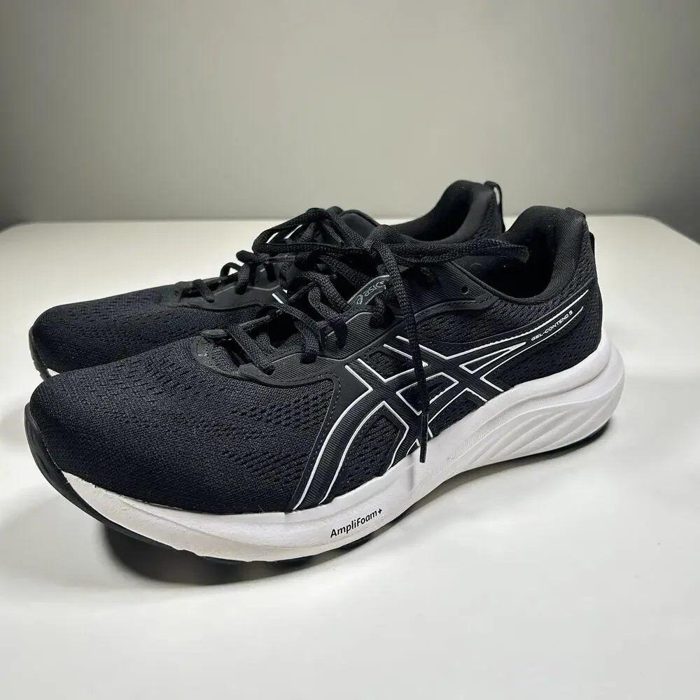 ASICS GEL Contend 9 Women’s 11 Wide D 1012B678 Black Running Shoes Amplifoam+